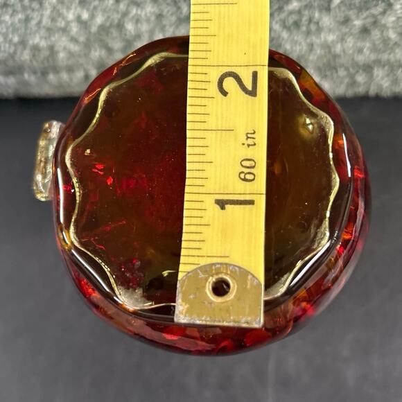 UV Reactive Red Amberina Mid-Century Modern Kanawha Glass Bud Vase MCM - Picture 9 of 11